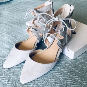 Jessica Simpson Suede Lace Up Flats